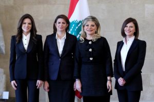 الوزيرات ندى البستاني ،مي شدياق ،ريا الحسن،وفيوليت الصفدي
